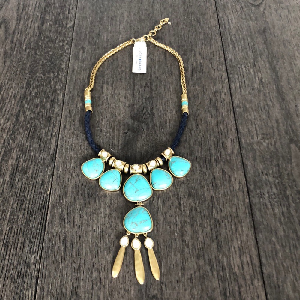 💖HP 3/14💖Lucky Brand turquoise stone necklace - Picture 2 of 7